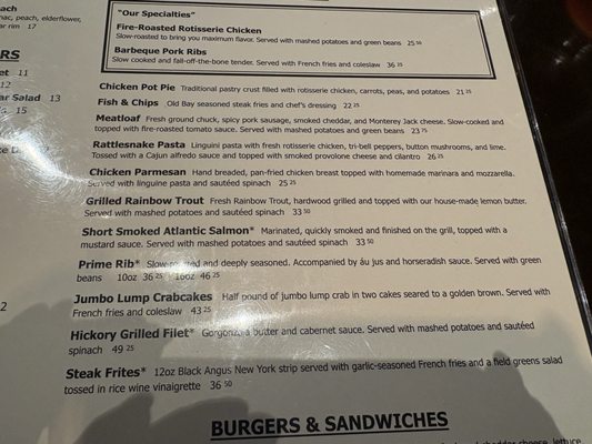 Menu photo 1 Copper Canyon Grill Lanham, MD