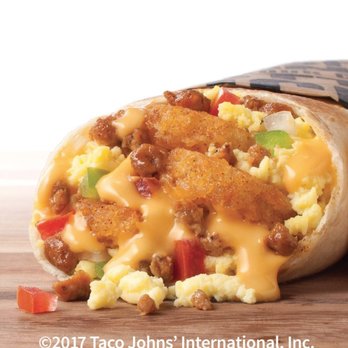 Taco John's - a burrito with eggs, sausage, and cheese - Fast Food Near Me - Circleville, Ohio