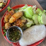 Photo of Spicy Joi Banh Mi-Noodles-Lao Street Food - Concord, CA, United States. Lao Fried Chicken Combo