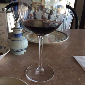 Dragon Terrace - Glass of Merlot (I drink it all lol) $6 per glass - Chinese Near Me - Hercules, California