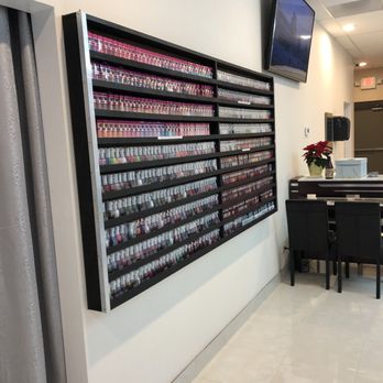 Vegas Nails - Polish wall #1. All of these are on sample swatches as well. - Nail Salons Near Me - Mundelein, Illinois Vegas Nails - Polish wall #1. All of these are on sample swatches as well. - Nail Salons Near Me - Mundelein, Illinois