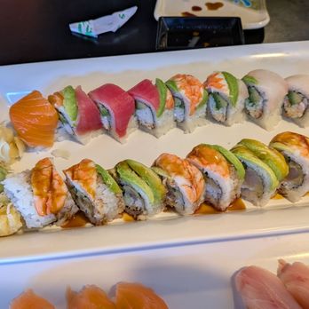 Hanabi Sushi - Red dragon roll and rainbow roll - Japanese Near Me - Concord, California