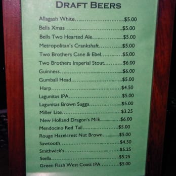 Kasey's Tavern - Beer list, with prices (ca. January 2010) - Sports Bars Near Me - Chicago, Illinois Kasey's Tavern - Beer list, with prices (ca. January 2010) - Sports Bars Near Me - Chicago, Illinois