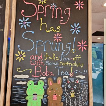 Pisces Cafe - A picture of frog, bunny and cat. I appreciated that there is something special to celebrate the season. - Coffee & Tea Near Me - Lisle, Illinois