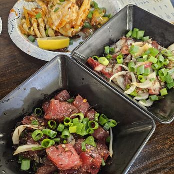 Blue Seafood Company - Tri-combo poké sampler: Ahi limu, tako limu, and kimchi crab - Seafood Near Me - Honolulu, Hawaii