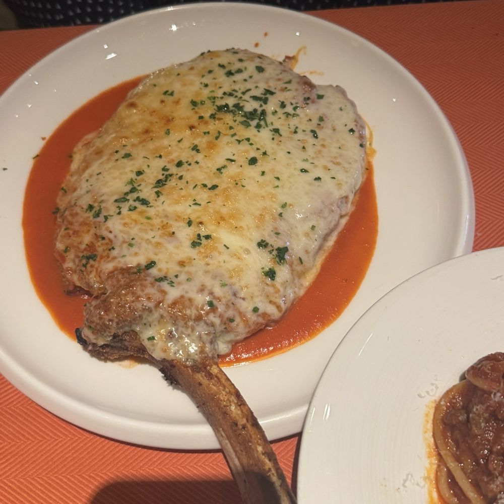 Sinatra - Veal Parmigiana; huge portion; highly recommend. - Italian Near Me - Las Vegas, Nevada Sinatra - Veal Parmigiana; huge portion; highly recommend. - Italian Near Me - Las Vegas, Nevada