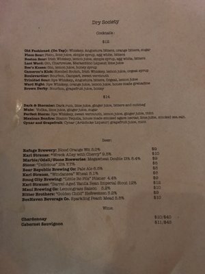 Menu photo 6 Dry Society Mission Viejo, CA Menu photo 6 Dry Society Mission Viejo, CA