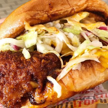 Howlin' Ray's - Medium spice Chicken Sando with cheese! - Southern Near Me - Los Angeles, California Howlin' Ray's - Medium spice Chicken Sando with cheese! - Southern Near Me - Los Angeles, California