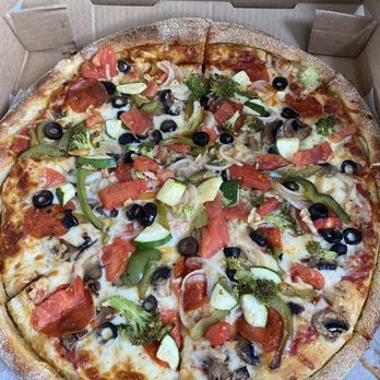 DoughBoys - The vegetarian pizza (I added pepperoni) - Pizza Near Me - Fort Lauderdale, Florida