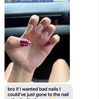 Dean’s Nails & Spa - The actual result of the nails that he created, which is not the inspiration photo - Nail Salons Near Me - Monterey Park, California