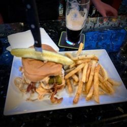 Mulligan's Sports Bar - Ortega Chiles in this burger