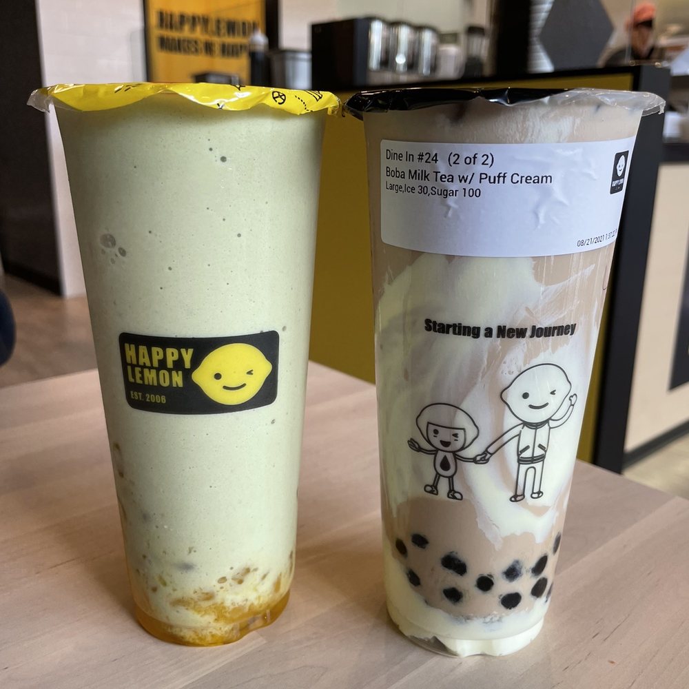 Happy Lemon - Mango Matcha Smoothie and Hot Boba Milk Tea with Puff Cream - Bubble Tea Near Me - Beaverton, Oregon Happy Lemon - Mango Matcha Smoothie and Hot Boba Milk Tea with Puff Cream - Bubble Tea Near Me - Beaverton, Oregon