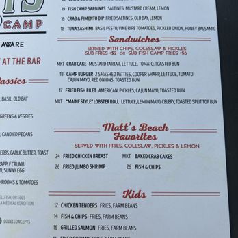 Matt’s Fish Camp - Menu - Seafood Near Me - Fenwick Island, Delaware Matt’s Fish Camp - Menu - Seafood Near Me - Fenwick Island, Delaware
