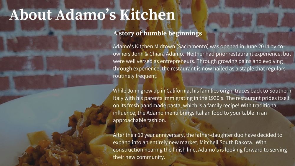 Adamo's Italian Restaurant Logo