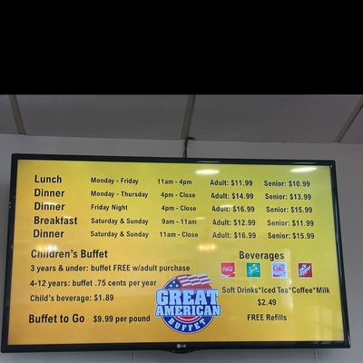 Menu photo 3 Great American Steak & Buffet Manassas, VA Menu photo 3 Great American Steak & Buffet Manassas, VA