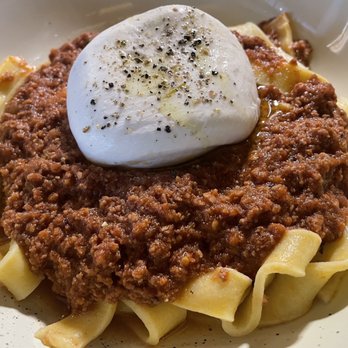 Turci Pasta - Bolognese pappardelle pasta with burrata - Italian Near Me - Orlando, Florida Turci Pasta - Bolognese pappardelle pasta with burrata - Italian Near Me - Orlando, Florida