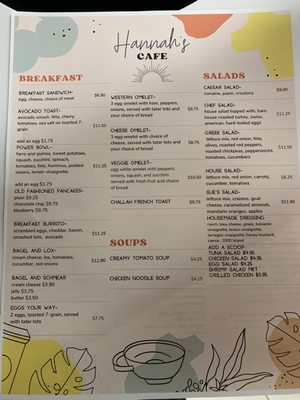 Menu photo 2 Hannah's Cafe Towson, MD Menu photo 2 Hannah's Cafe Towson, MD