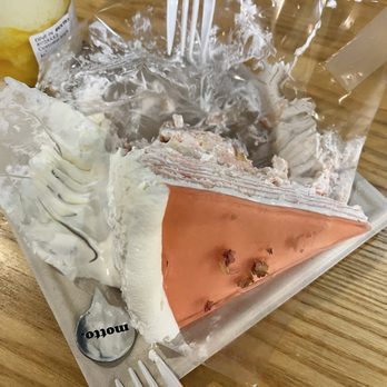Motto Tea Cafe - Rose & Lychee Crepe Cake - Bubble Tea Near Me - San Gabriel, California Motto Tea Cafe - Rose & Lychee Crepe Cake - Bubble Tea Near Me - San Gabriel, California