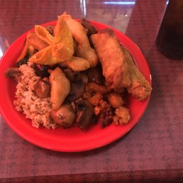 Assortment of buffet items. Assortment of buffet items.