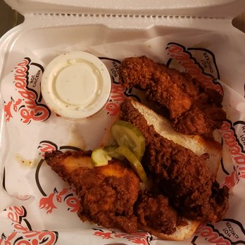 Eugene's Hot Chicken - fried chicken with a side of ranch dressing - Chicken Wings Near Me - Hoover,, Alabama Eugene's Hot Chicken - fried chicken with a side of ranch dressing - Chicken Wings Near Me - Hoover,, Alabama