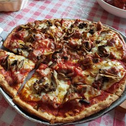 #1 pizza cheese sausage and Mushroom pizza