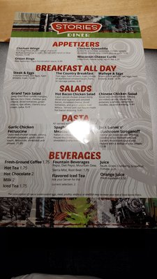 Menu photo 2 Stories Diner Hinckley, MN