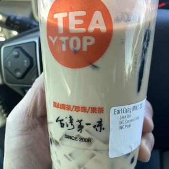 Tea Top - Earl Gray Milk Tea w/3Q, fire !! - Bubble Tea Near Me - Houston, Texas Tea Top - Earl Gray Milk Tea w/3Q, fire !! - Bubble Tea Near Me - Houston, Texas