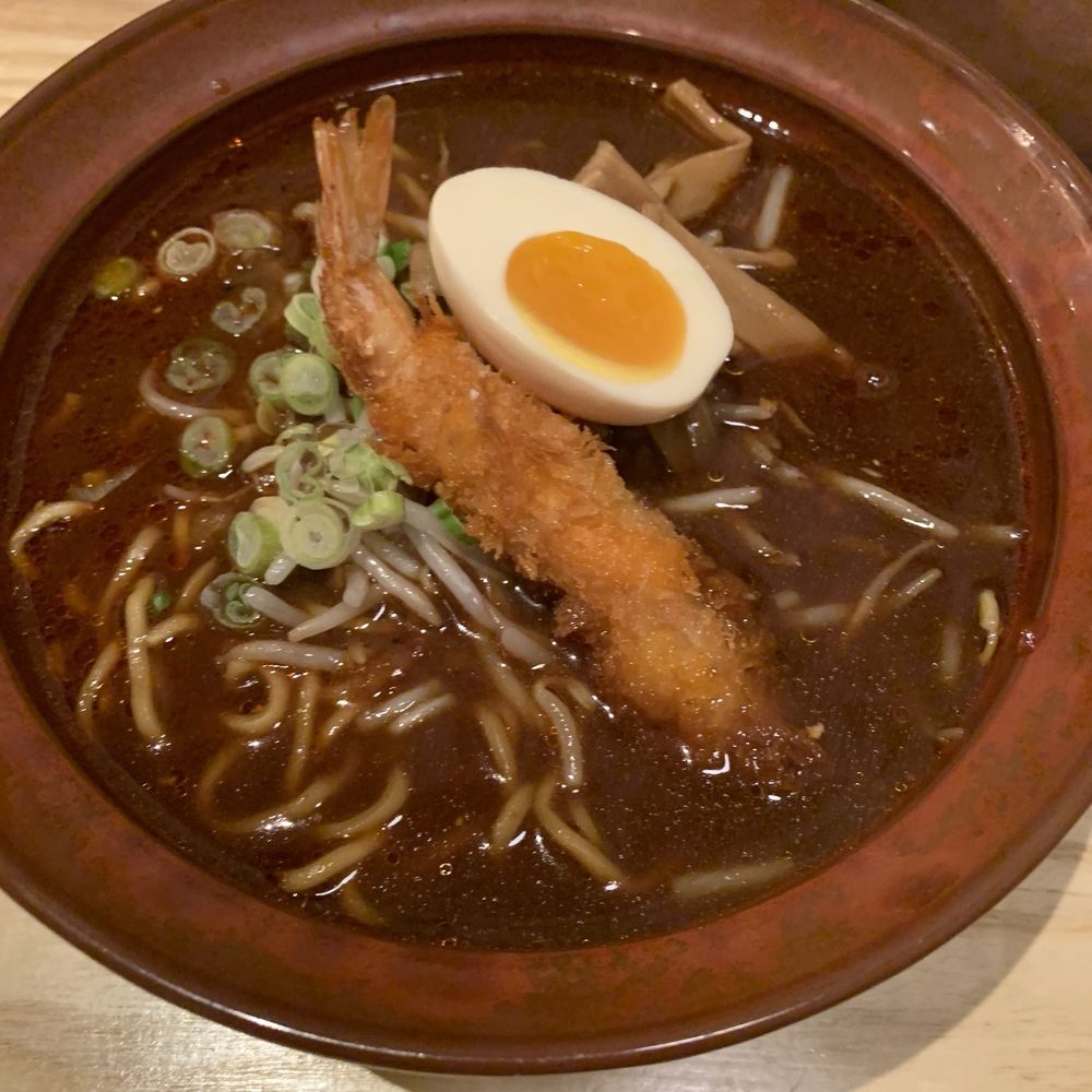 Spicy shrimp ramen