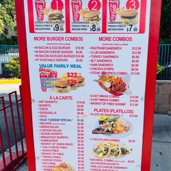 Hot Chilli Grill And Burgers - Menu outside
