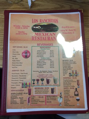 Menu photo 3 Los Ranchitos Princeton, IL