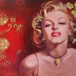 Tatyana Zen Art - Marilyn Monroe Original Oil Painting 48 x 60 " Available $14,500