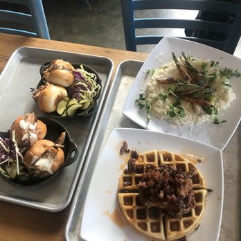 Discretion Brewing - Pork sliders, risotto, and Fried Quail and waffles - Breweries Near Me - Soquel, California Discretion Brewing - Pork sliders, risotto, and Fried Quail and waffles - Breweries Near Me - Soquel, California