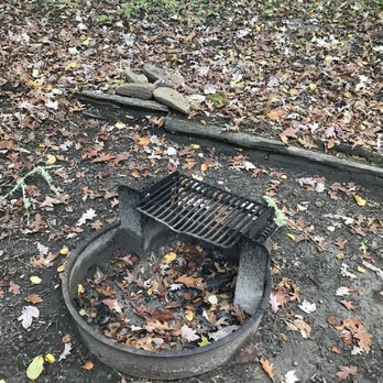 Standing Indian Campground - Fire pit and grilling rack located at each campsite. - Campgrounds Near Me - Franklin, North Carolina