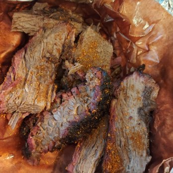 Old Bucs Barbecue - Had to sprinkle some good old pepper because we love spicy. but trust me these brisket have flavor - Barbeque Near Me - Manvel, Texas