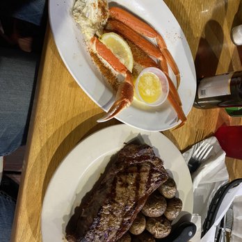 Deep Creek Seafood - Surf and turf NY strip - Seafood Near Me - Oakland, Maryland Deep Creek Seafood - Surf and turf NY strip - Seafood Near Me - Oakland, Maryland