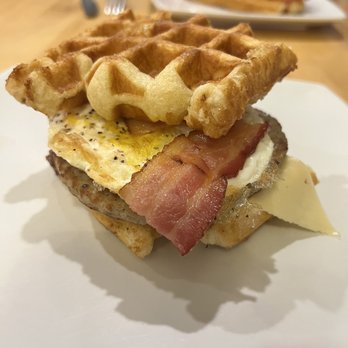 Syrup Trap - Swanson Sammy. Good but more sweet than savory. Thick cut peppered bacon could help. - Breakfast & Brunch Near Me - Vancouver, Washington Syrup Trap - Swanson Sammy. Good but more sweet than savory. Thick cut peppered bacon could help. - Breakfast & Brunch Near Me - Vancouver, Washington