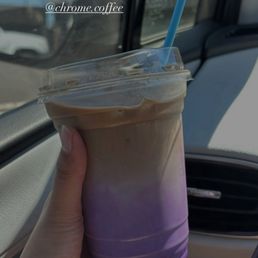 iced ube macchiato! iced ube macchiato!