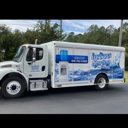Indian Spring Water - A company truck labeled Indians Spring.