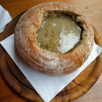 Baráčnická rychta - Potato/mushroom soup served inside the actual bread - Pubs Near Me - Prague, Puerto Rico Baráčnická rychta - Potato/mushroom soup served inside the actual bread - Pubs Near Me - Prague, Puerto Rico