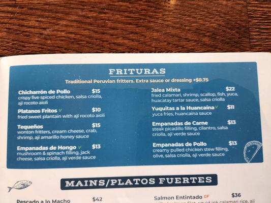 Menu photo 8 Puerto 27 Peruvian Kitchen & Pisco Bar Pacifica, CA