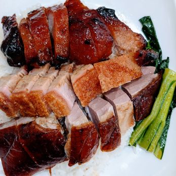1+1燒鵝 - 三拼叉燒燒肉燒鵝: 3 piece combo - char siu bbq pork, roast pork, roast goose - Cantonese Near Me - Hong Kong, HK