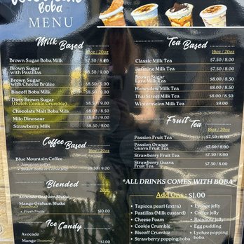 Westside Boba - Menu 5/2025 - Bubble Tea Near Me - Kahului, Hawaii