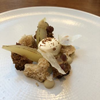 Condita - Poached pear, dates cake and mascarpone ice cream - Restaurants Near Me - Edinburgh, EDH