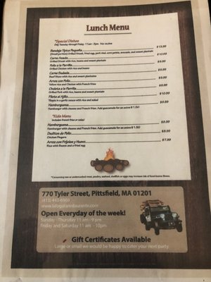 Menu photo 8 La Fogata Pittsfield, MA Menu photo 8 La Fogata Pittsfield, MA
