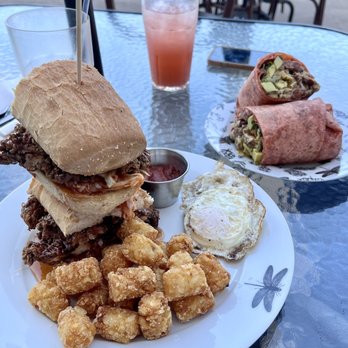 Libelula - Sriracha Maple Chicken Sandwich & Tater Tots and ChilaKilla Burrito - Breakfast & Brunch Near Me - Fresno, California Libelula - Sriracha Maple Chicken Sandwich & Tater Tots and ChilaKilla Burrito - Breakfast & Brunch Near Me - Fresno, California
