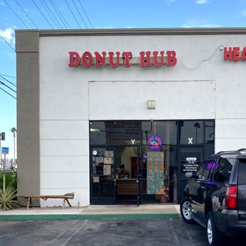 Donut Hub - the front of a donut shop - Donuts Near Me - Orange, California Donut Hub - the front of a donut shop - Donuts Near Me - Orange, California