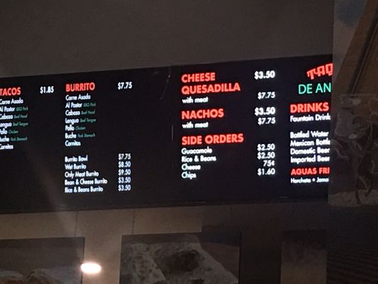 Menu photo 7 Taqueria De Anda-Grill Lake Forest, CA