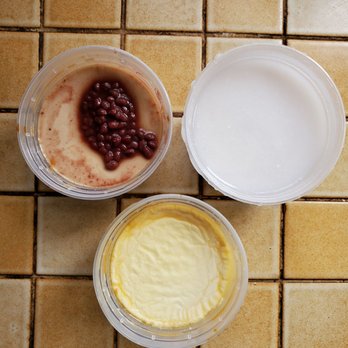 Yaolee Oriental Supermarket - A trio of Taiwanese dessert puddings. Clockwise from top left: milk tea, tapioca with taro & coconut milk, flan - Grocery Near Me - Columbus, Ohio Yaolee Oriental Supermarket - A trio of Taiwanese dessert puddings. Clockwise from top left: milk tea, tapioca with taro & coconut milk, flan - Grocery Near Me - Columbus, Ohio