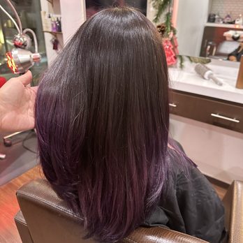 Besla Beauty - My daughter absolutely loves her purple hair! - Blow Dry/Out Services Near Me - Sherman Oaks, California