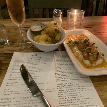 Olive + Oak - Cheese curds, BBQ shrimp with grits - Wine Bars Near Me - Saint Louis, Missouri